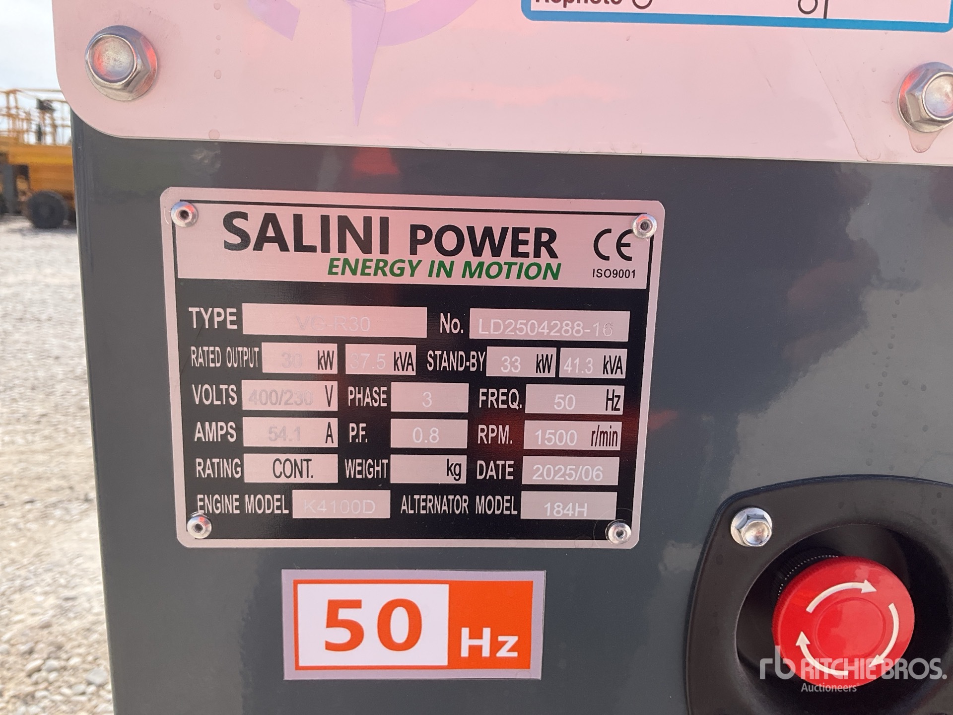 Salini VG-R30 30kW Generator Set (Unused)