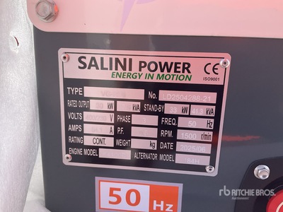 Salini VG-R30 30kW Generator Set (Unused)