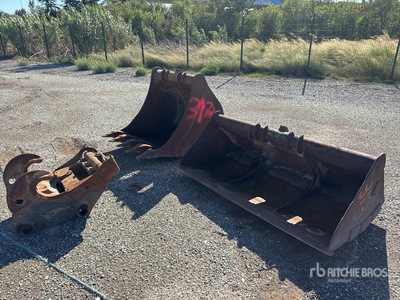 digging bucket, cleanup bucket and coupler Qte De Godets Qty Of Bucket - Fits Morin M6
