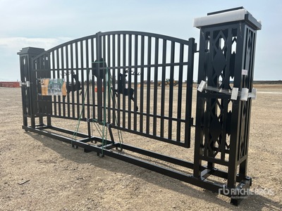 Suihe 20 ft x 5 ft Wrought Iron Bi-Parting Oprit Poort (Unused)