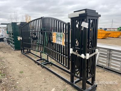 Suihe 20 ft x 5 ft Wrought Iron Bi-Parting Cancello (Unused)