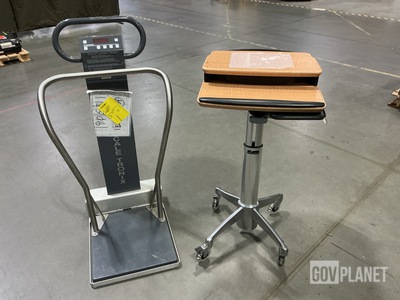 (1) Scale-Tronix Patient Weighing Scale & (1) Midmark 6203-001-414 Laptop Cart