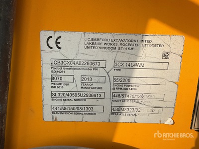 2013 JCB 3CX Backhoe Loader