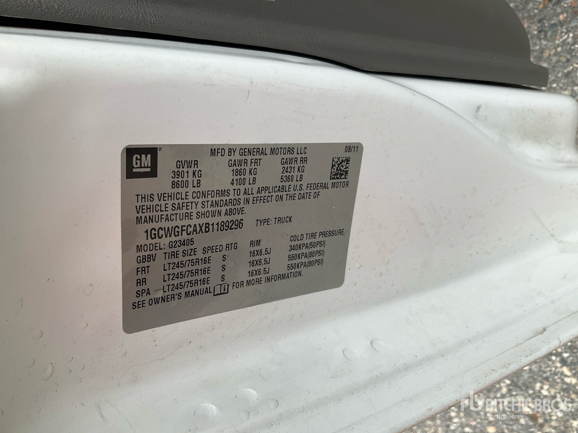 2011 Chevrolet 2500 Cargo Van