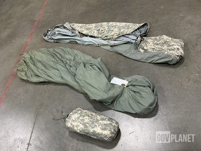 (2) ICS Improved Combat Shelters, (34) Sleeping Bags & Assorted Items