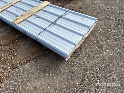 Quantity of (120) Sheets White Steel Siding Roofing 16FT X 3FT 5,760 SQFT 産業関連 - その他 (Unused)