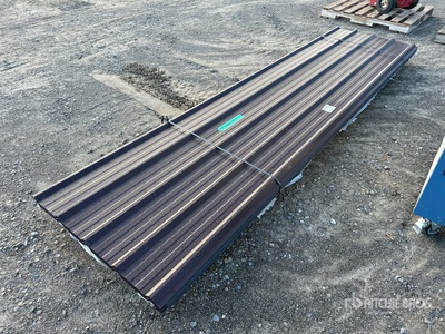 Lot of (115) Sheets Brown Steel Siding Roofing 12ft X 3ft 4,140 SQFT 産業関連 - その他 (Unused)