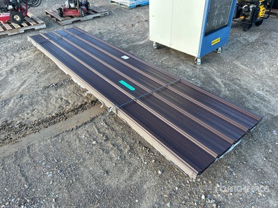 Lot of (115) Sheets Brown Steel Siding Roofing 12 ft X 3 ft 4,140 SQFT (Unused)