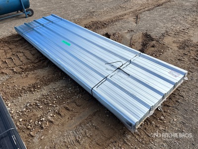 Quantity of (150) Sheets Galvanized Steel Siding Roofing 10 ft X 3 ft 4,500 SQFT 産業関連 - その他 (Unused)