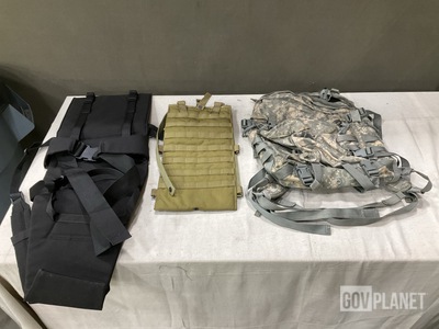 (41) Hydration Carriers, (3) Unit Packs, (11) Assault Packs & Assorted Items