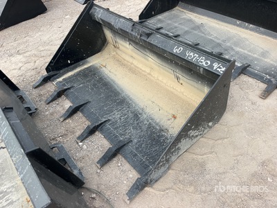 All-Star 60 in Multi-Purpose Low Pro W/Teeth Skid Steer Bucket (Unused)