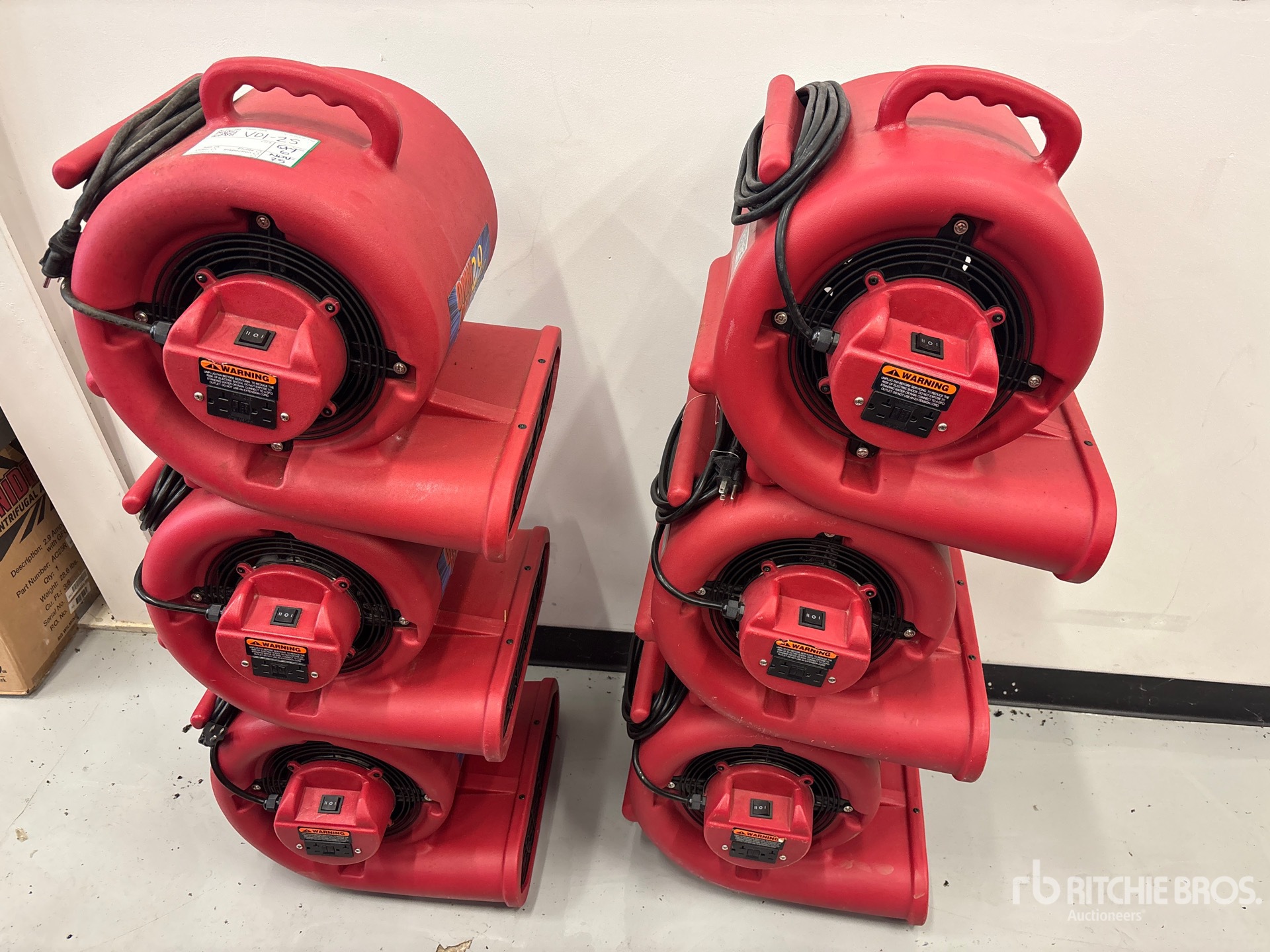 Quantity of (6) Omnidry AC25R Compact Air Mover