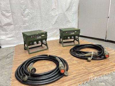 Quantity of (2) 100 Amp Electrical Power Distribution Panels & 100 Amp Cords (Unused)