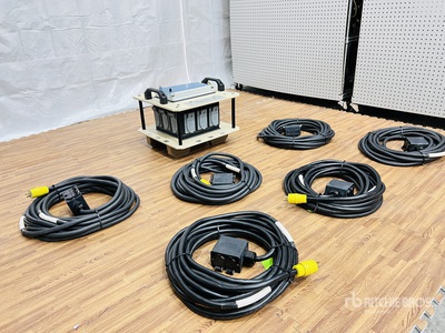 LEX 5KW-I Power 30 Amp Electrical Distribution Spider Box w/ Power Cables