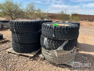 (12) Goodyear 395/85R20 Tires w/Wheels