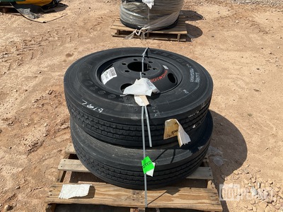 (2) Firestone 10R22.5 12PR Tires w/Wheels