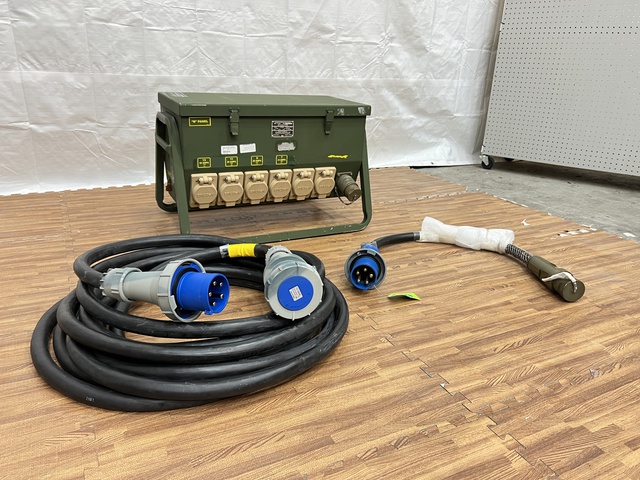 60 Amp 15KW Military Spider Box w/ 60 Amp Power Cord & Adapter (Unused)