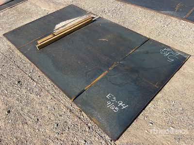 Quantity of (5) 5 ft 1 in x 8 ft 6 in 10 Ga Steel Plates