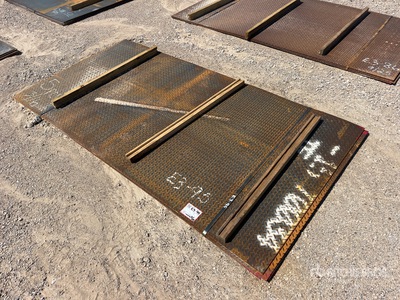 Quantity of (5) 4 ft x 8 ft Diamond Steel Plates