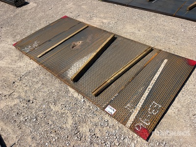 Quantity of (4) 4 ft x 8 ft 6 in Diamond Steel Plates