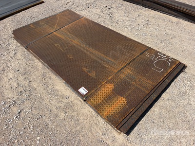 Quantity of (5) 4 ft x 8 ft Diamond Steel Plates