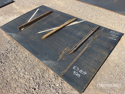 Quantity of (7) 5 ft 1 in x 8 ft 6 in 10 Ga Steel Plates