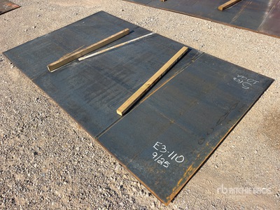 Quantity of (5) 5 ft 1 in x 8 ft 6 in 10 Ga Steel Plates