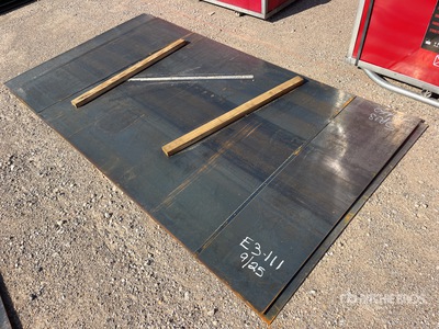 Quantity of (5) 5 ft 1 in x 8 ft 6 in 10 Ga Steel Plates
