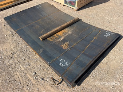 Quantity of (7) 5 ft 1 in x 8 ft 6 in 10 Ga Steel Plates