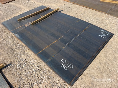 Quantity of (7) 5 ft 1 in x 8 ft 6 in 10 Ga Steel Plates