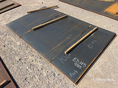 Quantity of (10) 5 ft 1 in x 8 ft 6 in 10 Ga Steel Plates