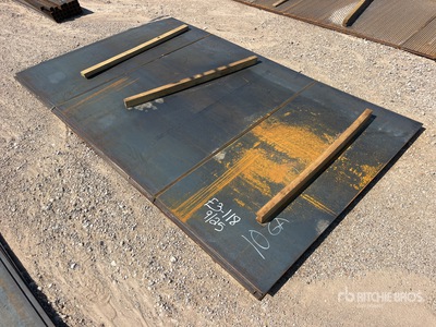 Quantity of (10) 5 ft 1 in x 8 ft 6 in 10 Ga Steel Plates