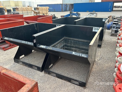 Quantity of (4) 2 cu yd Skid Steer Dump Hopper