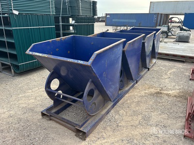 Quantity of (4) 3 ft 7 in 1 cu yd Self-Dumping Hopper