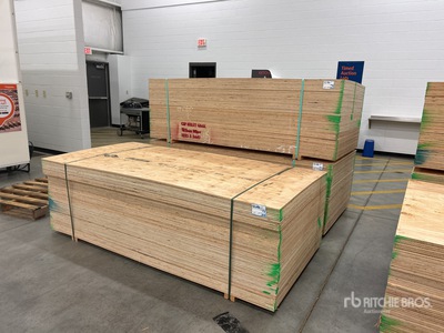 Quantity of (3) Bundles of (60) 1/2 in 4 ft x 8 ft CSP/DFP No Stamp Contreplaqué (Unused)