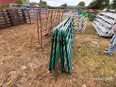 Quantity of (6) 12.6 ft Diamond Green Gates