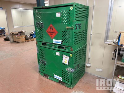 Quantity of (2) Storemaster Steel Dangerous Goods Storage Cages