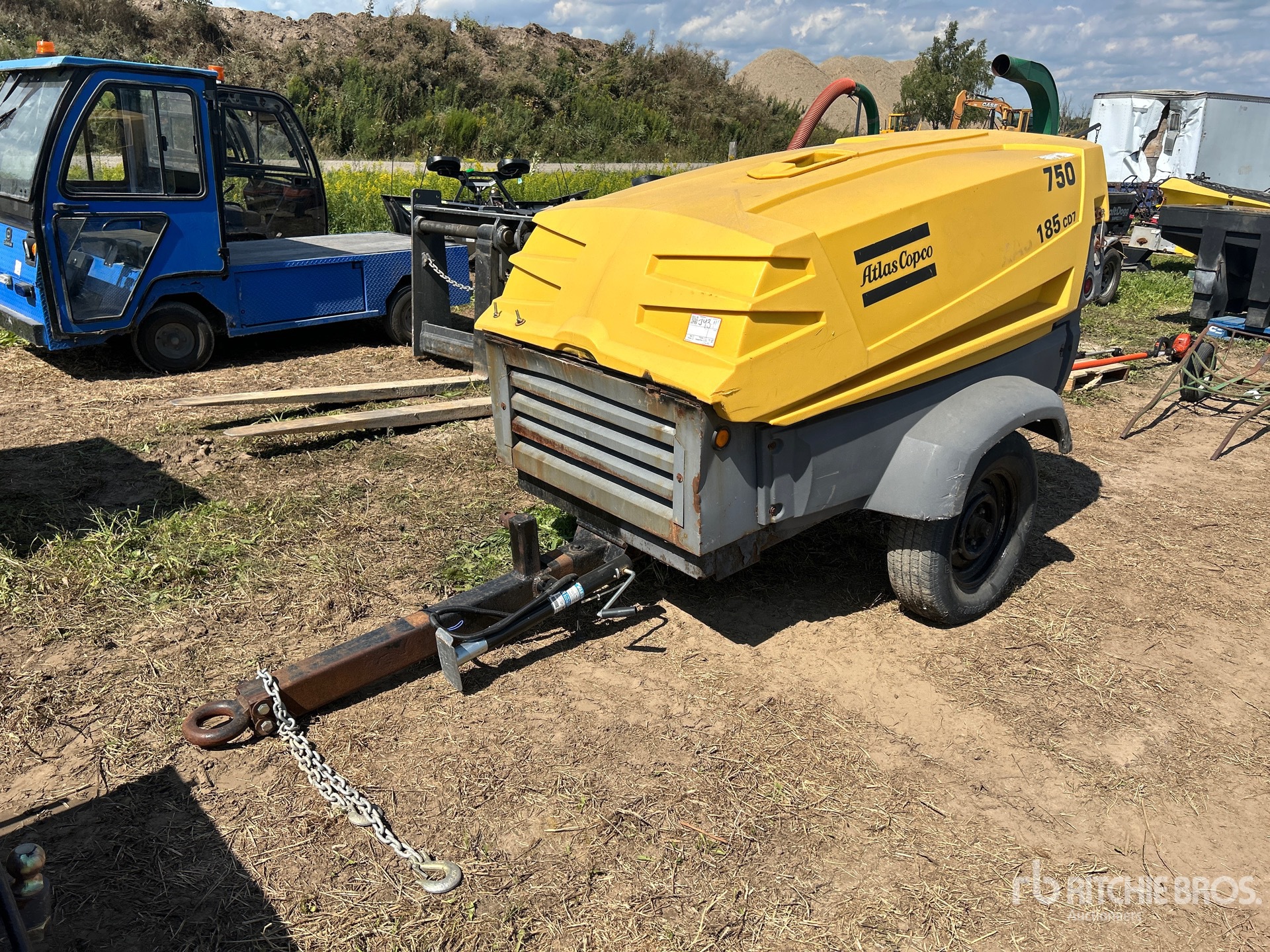 2012 Atlas Copco XAS 185CD7 185 CFM Mobile Mobile Air Compressor (Inoperable)