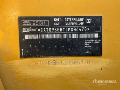 2011 Cat 980 H Wheel Loader