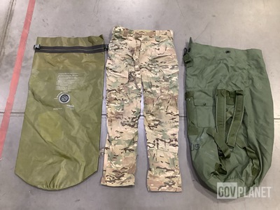 (19) Clothing Bag, (24) Duffel Bags, (4) Service Hats & Assorted Items