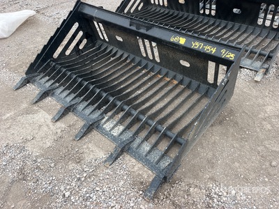 All-Star 68 in Skeleton Rock W/Teeth Skid Steer Bucket (Unused)