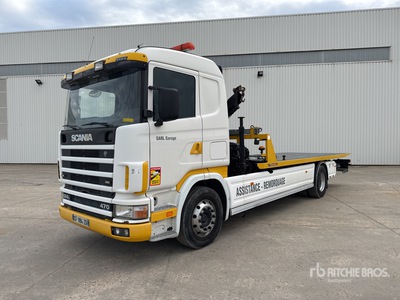 2003 Scania 4x2 Depanneuse Avec Grue Fassi F95A.21 4420kg Rollback Truck