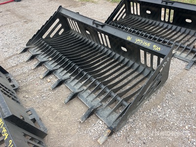 All-Star 84 in Skeleton Rock W/Teeth Skid Steer Bucket (Unused)
