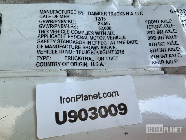 CAMIóN 2016 FREIGHTLINER