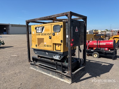 2008 Cat D13-2S 13 kW Skid-Mounted Stand-By Generator Set