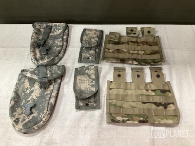 (25) Entrenching Tool Carriers, (333) M4 Two Mag Pouches & Assorted Items