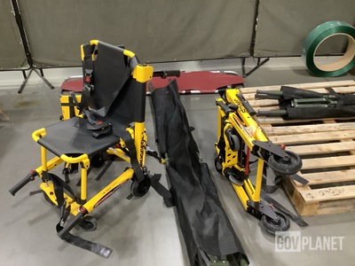 (2) Stair Chairs, (1) Folding Litter & (1) Stretcher Litter