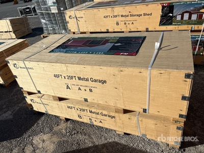 2025 KJ K2545G Garage Metal Shed (Unused)