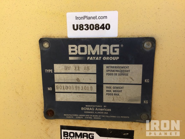 COMPACTADOR 2010 BOMAG BW11AS