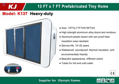 2025 KJ K137 13 ft x 7 ft Prefabricated Tiny Home (Unused)